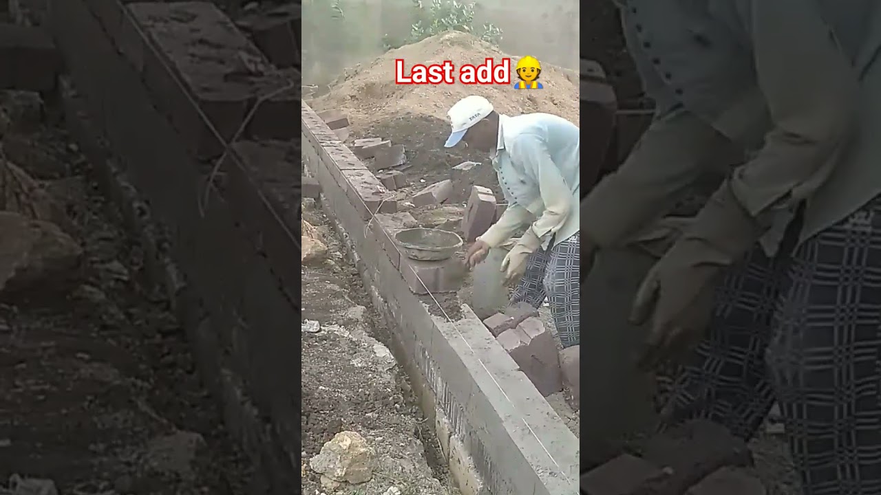 compound wall complete solid block #construction#compoundwall #work #shortvideo