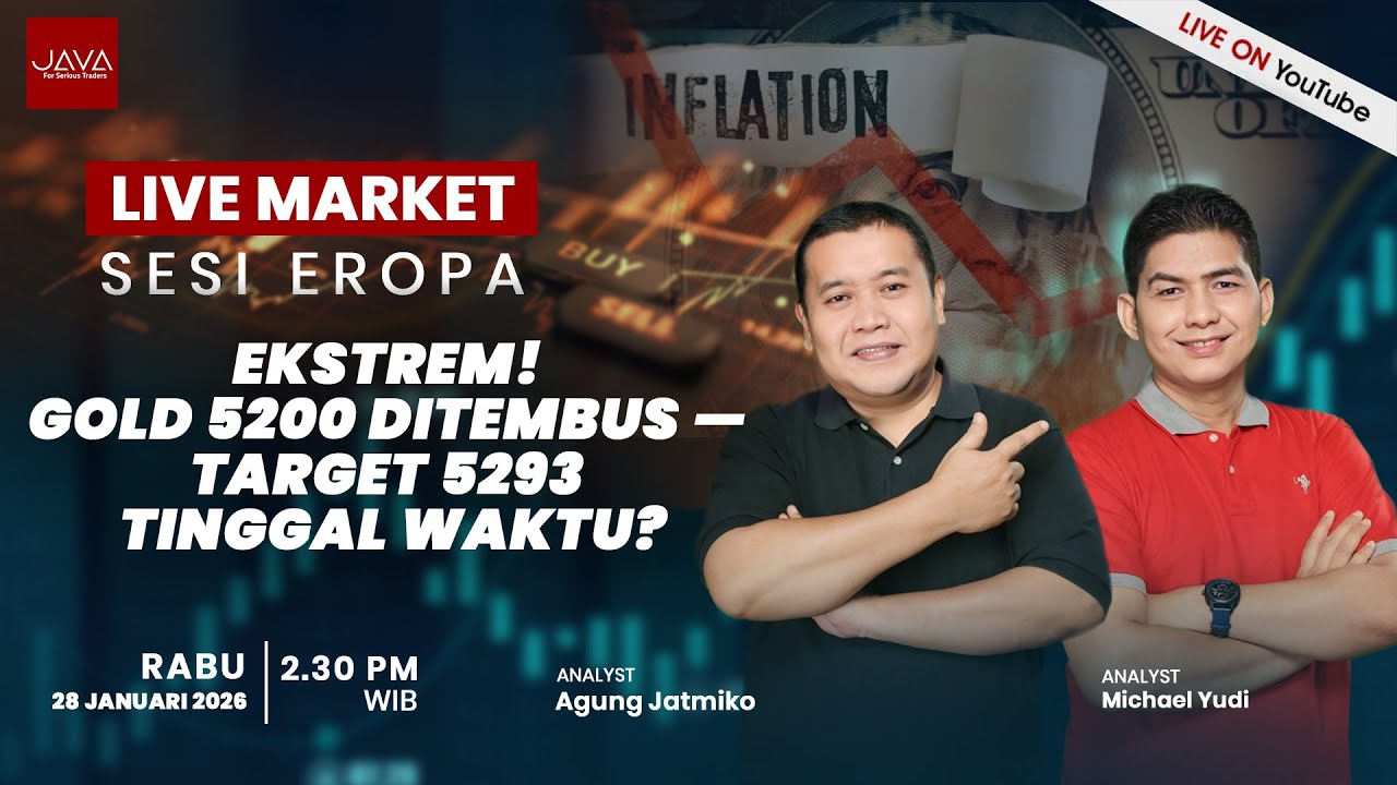 EKSTREM! GOLD 5200 DITEMBUS — Target 5293 TINGGAL WAKTU? l Live Market Sesi Eropa