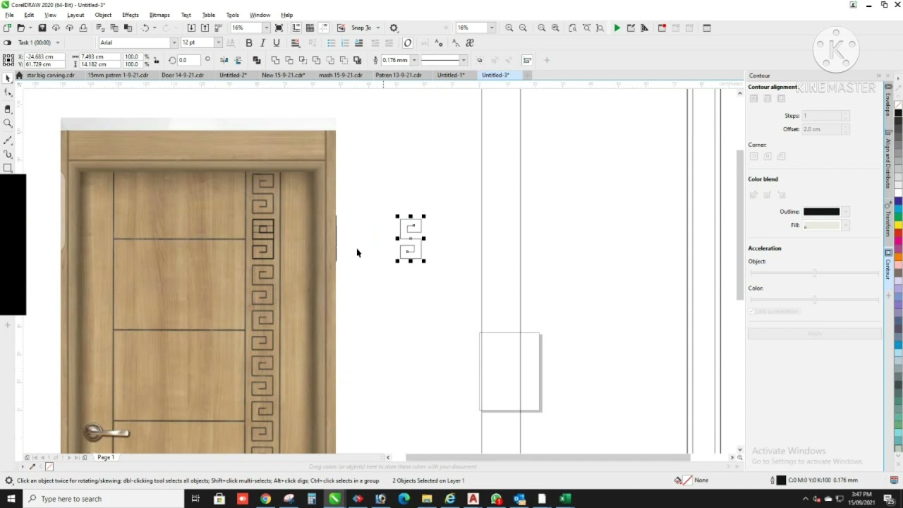 How to make 2D Door design &  tool Path