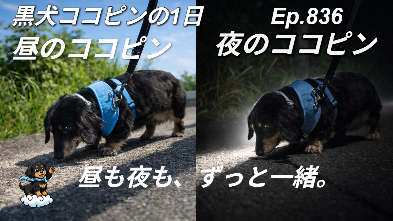 Ep836. 朝ごはん→昼散歩→夜風タイム。黒ワンちゃんと過ごす“まるごと1日”Vlog