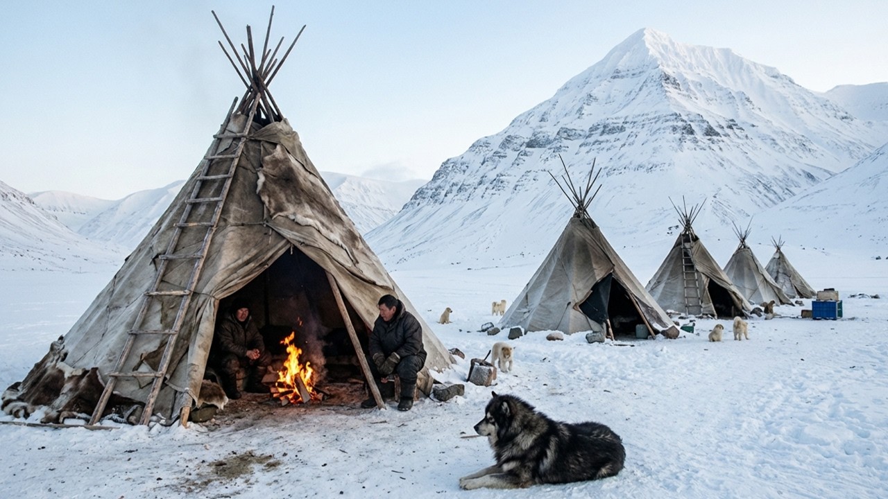 Как коренные американцы строили и жили в типи при −30°C (−22°F) | Документальный фильм о ремесле