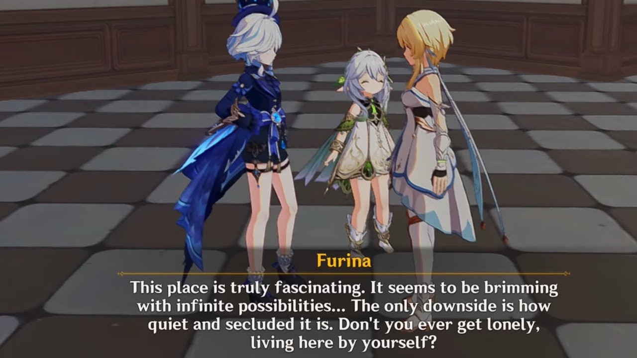 Furina’s Teapot Interaction (She wants to dance with Traveler) | Genshin Impact