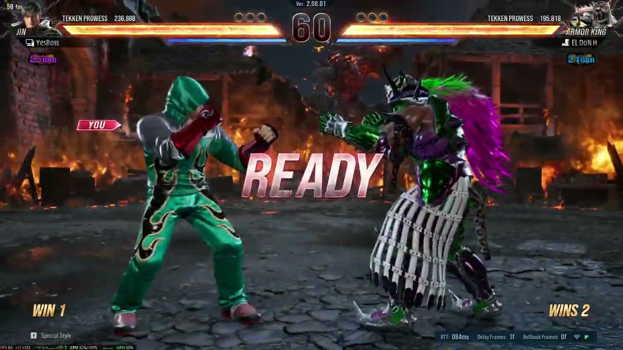 JIN vs ARMOR KING | Tekken 8 Rank Season 2 ( ULTRA GRAPHICS )