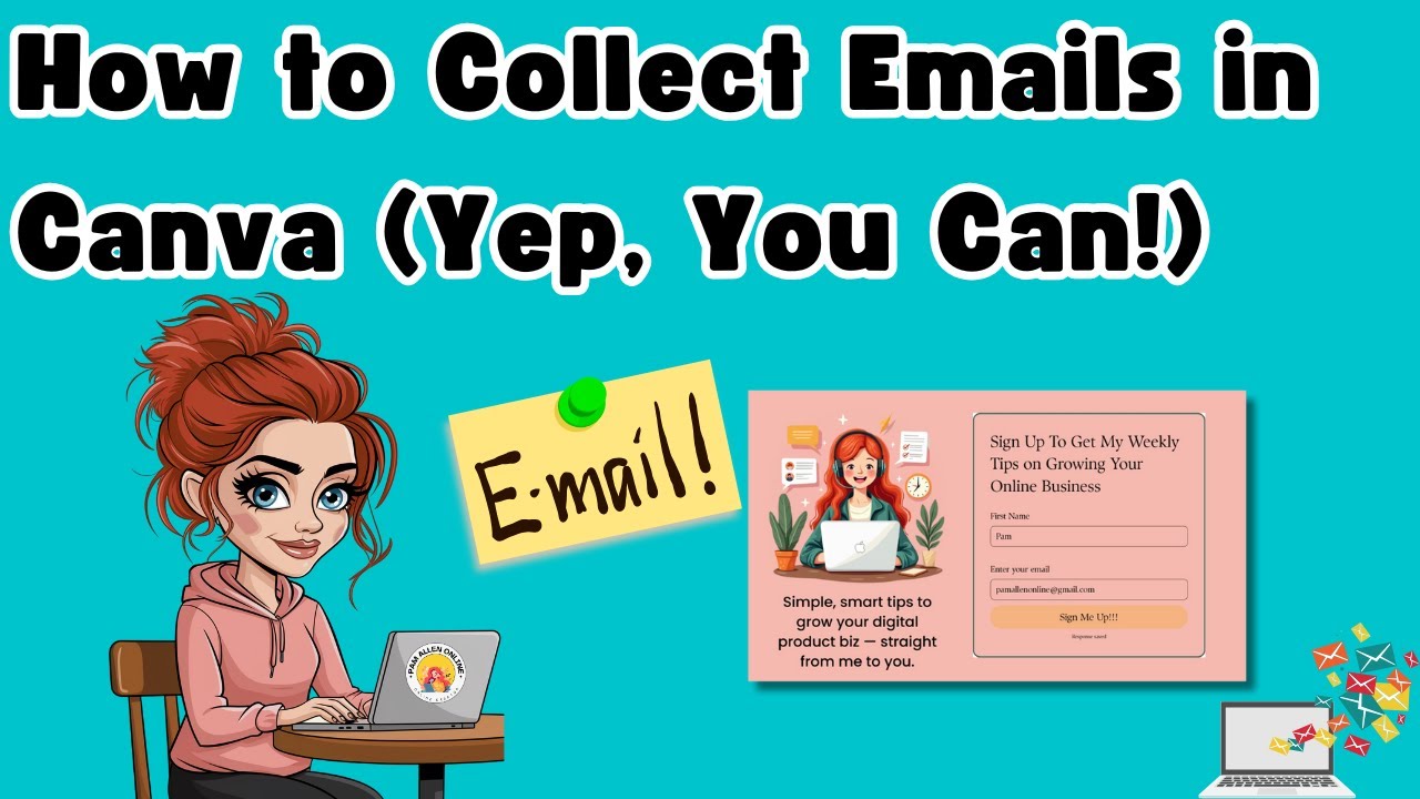 Collecting Emails Made Easy with Canva! ✉️