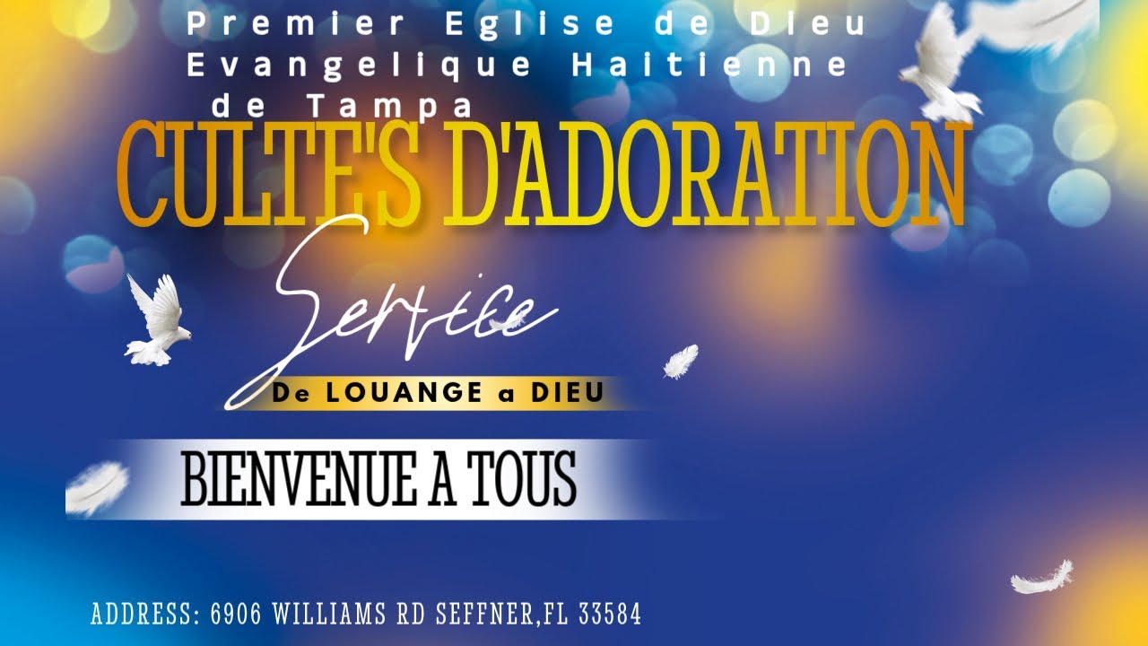 Cultes  Adoration et louange |Premiere Eglise de Dieu de Tampa|01/18/2026|Pasteur Revient Lindor