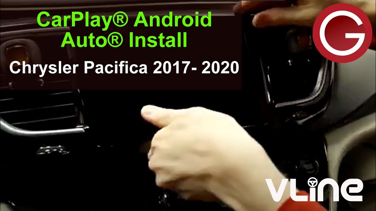 Chrysler Pacifica 2017 2018 2019 2020 Установка GROM VLine VL2 для навигации CarPlay® Android Auto®