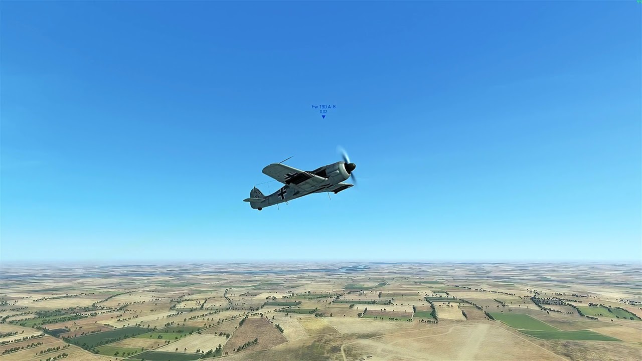 FW-190-A-8 применение ракет Pz1 (вид из кабины)