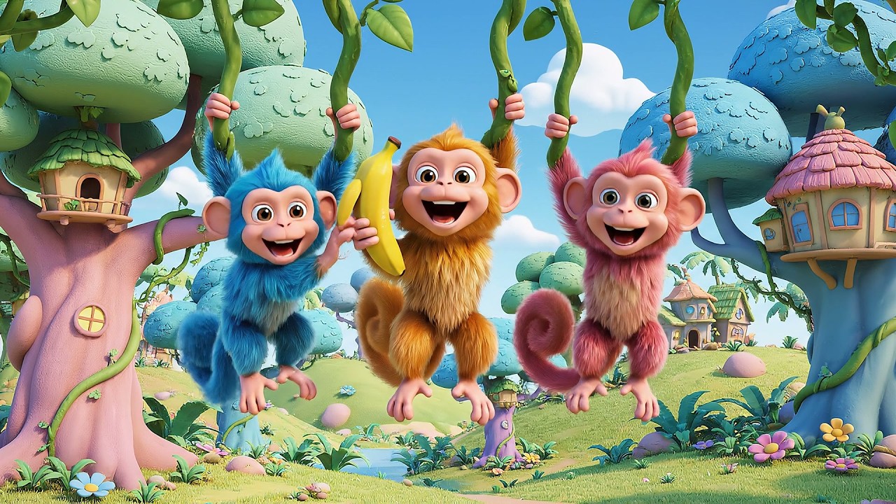 El Columpio del Mono Travieso Dice Oh Oh | Canciones de Animales y Rimas Infantiles