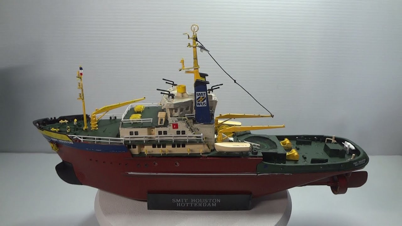プラモデル船舶 レベル１／２００ ＳＭＩＴ ＨＯＵＳＴＯＮ 改造 ＲＣタグボート 完成