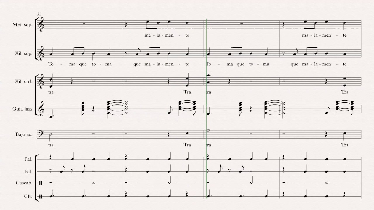 Malamente - Arreglo instrumental
