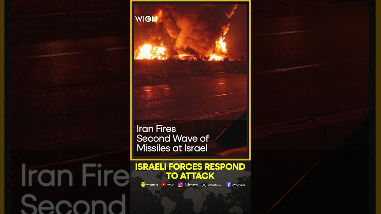 Israel-Iran War: Iran Launches Second Wave of Missiles Toward Israel | Air Defenses Respond | WION