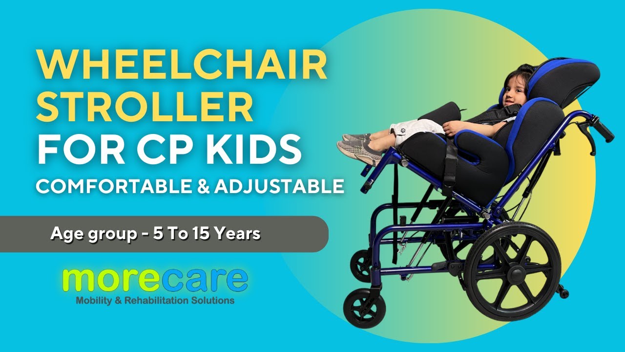 CP Wheelchair for Kids | Comfortable & Adjustable Wheelchair for Cerebral Palsy | Morecare Blue Flax