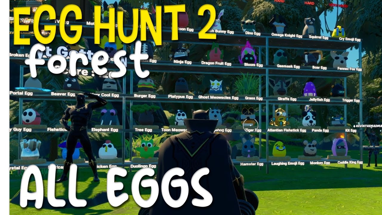 FORTNITE - EGG HUNT 2 - All Eggs Forest Area 5254-3662-3657
