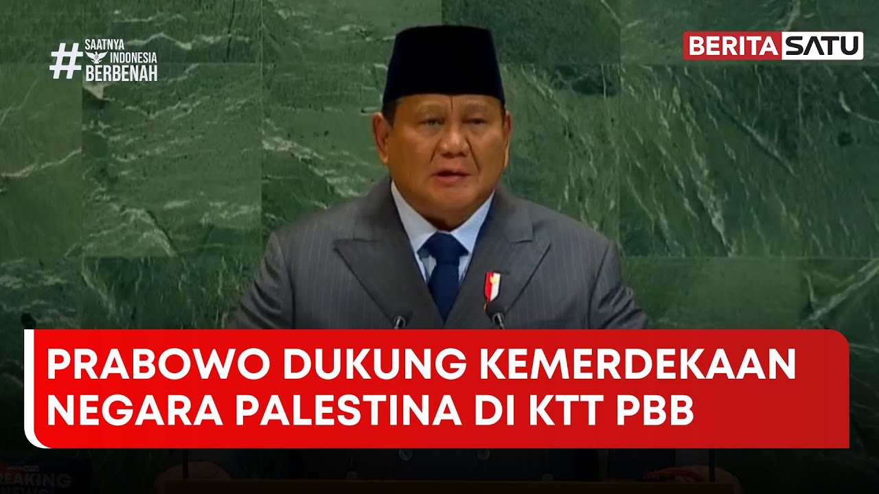 Pidato Prabowo di KTT PBB Soal Palestina, Dukung Penuh Negara Palestina (Sub Indo) #beritasatu