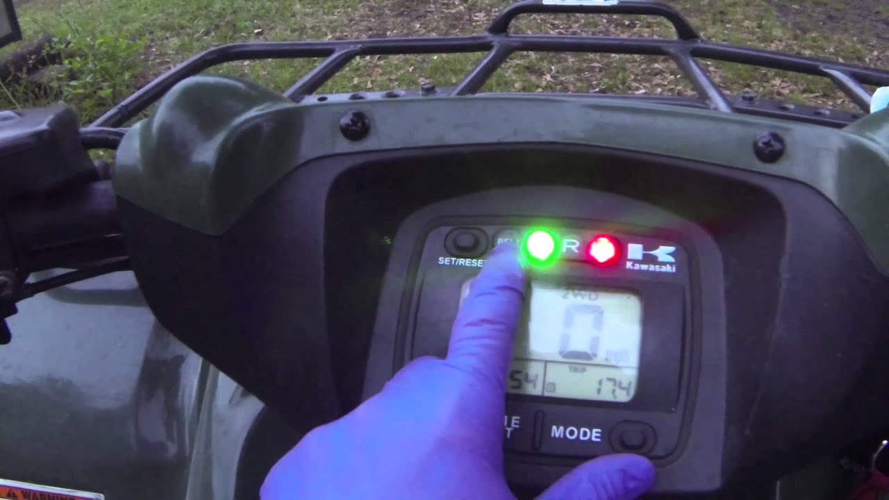 Kawasaki Brute Force 650/750 belt light reset How To Tutorial