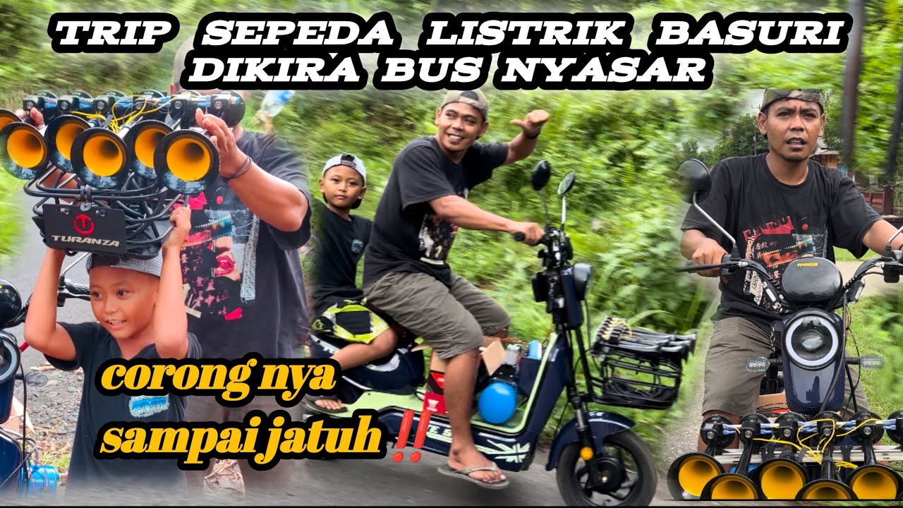 NGETRIP BASURI PAKE SEPEDA LISTRIK ‼️Disangka bus nyasar