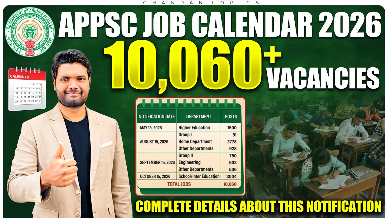 APPSC Job Calendar 2026 | 10,000+ Vacancies Group 1, 2, 3, SI, Constable, Teacher Posts Full Details