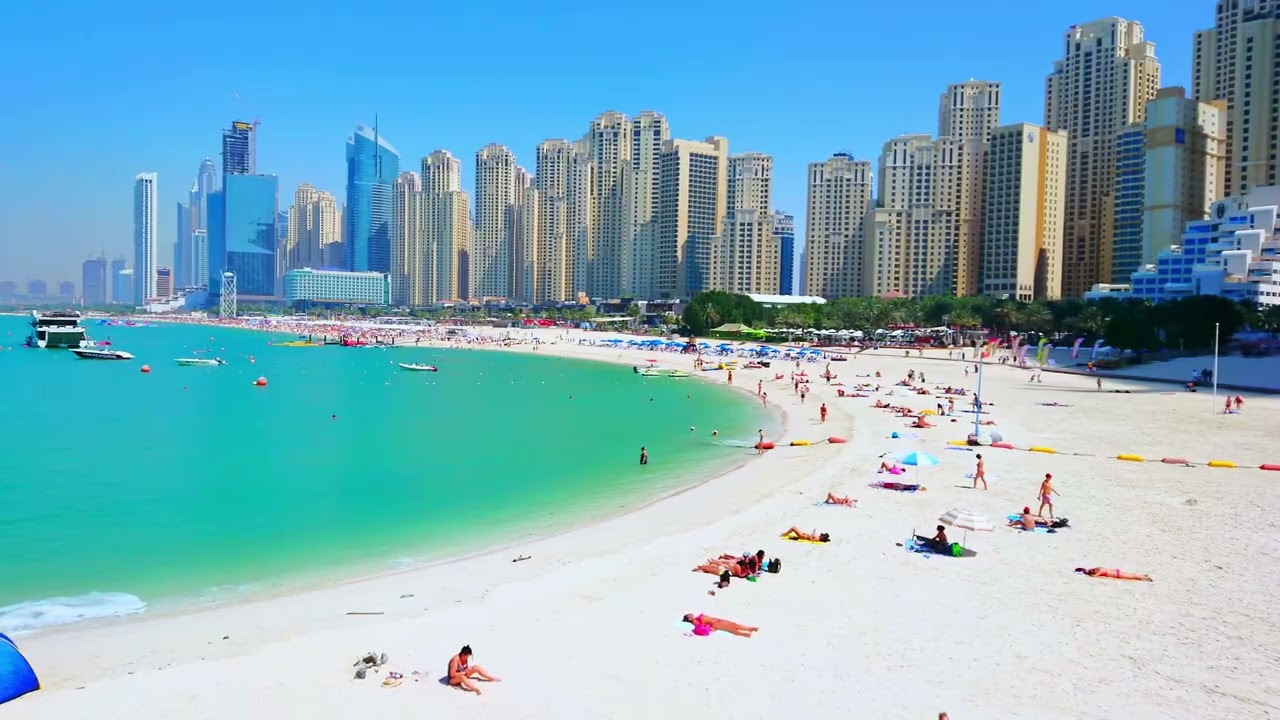 Dubai Marina & JBR Marina Beach. United Arabian Emirates
