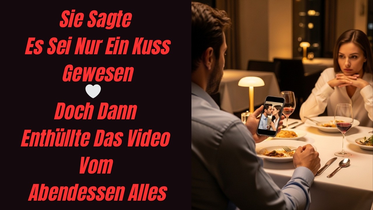 Sie sagte, es sei nur ein Kuss gewesen – doch dann enthüllte das Video vom Abendessen alles