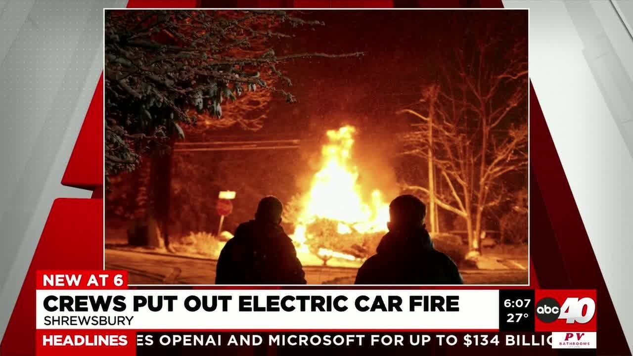 Hybrid car fire reignites after crews extinguish flames