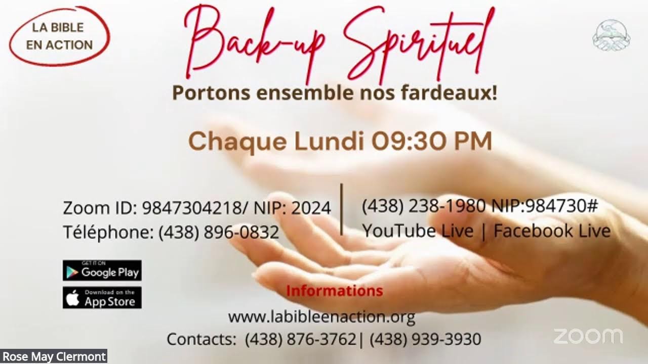 BACK UP SPIRITUEL - 09 MARS 2026 - PR. ANESTOR LEVIUS