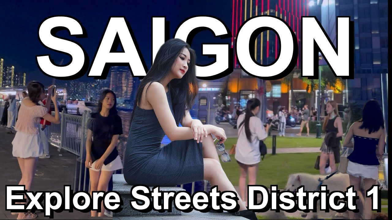 Explore the streets of Ho Chi Minh City District 1 🇻🇳 Vietnam Nightlife Saigon 2024