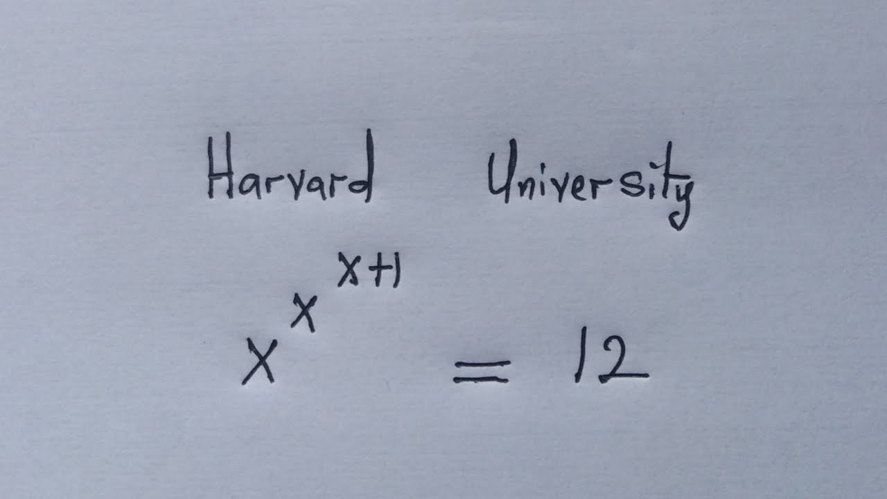 A double Lambert W Function Problem | Harvard University Entrance Exam | Can you solve ?