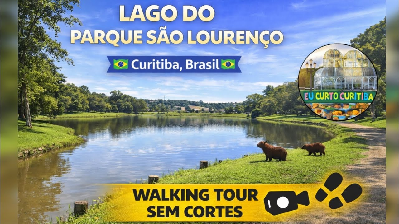 Lago do Parque São Lourenço | Curitiba, Brazil 🇧🇷 | Walking Tour 4K Sem Cortes 