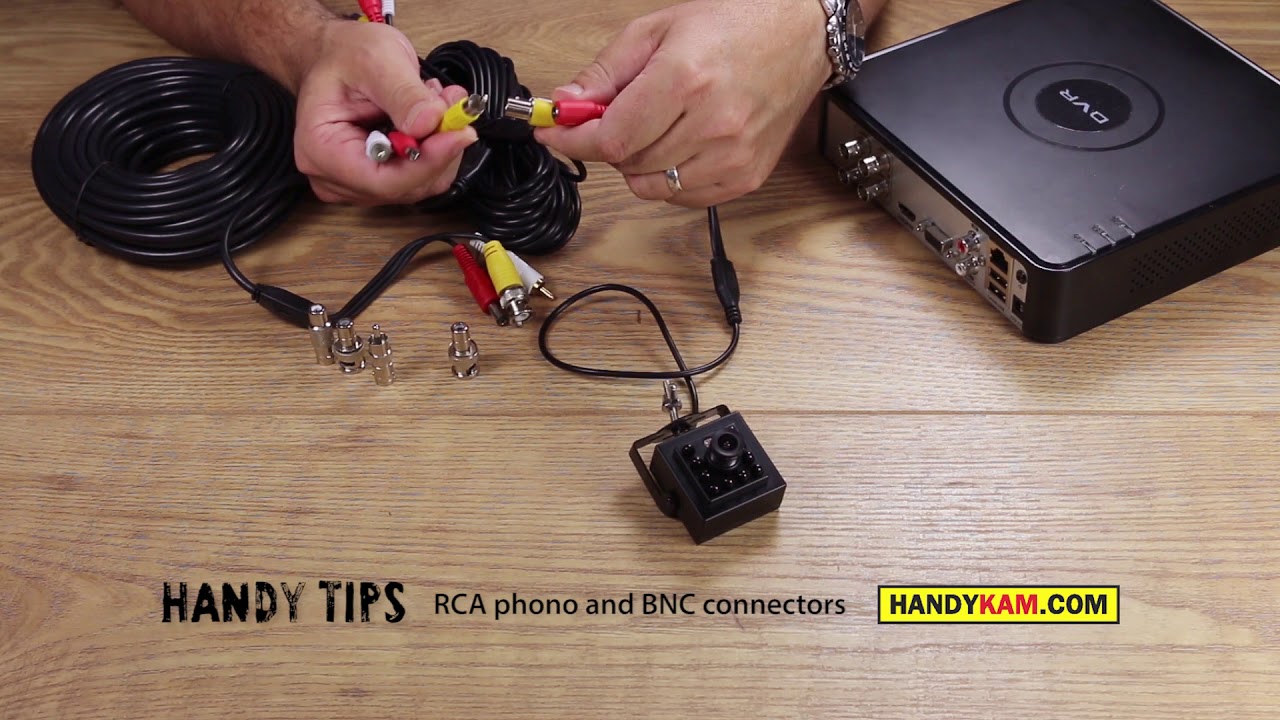 CCTV camera RCA phono and BNC connectors - handytips