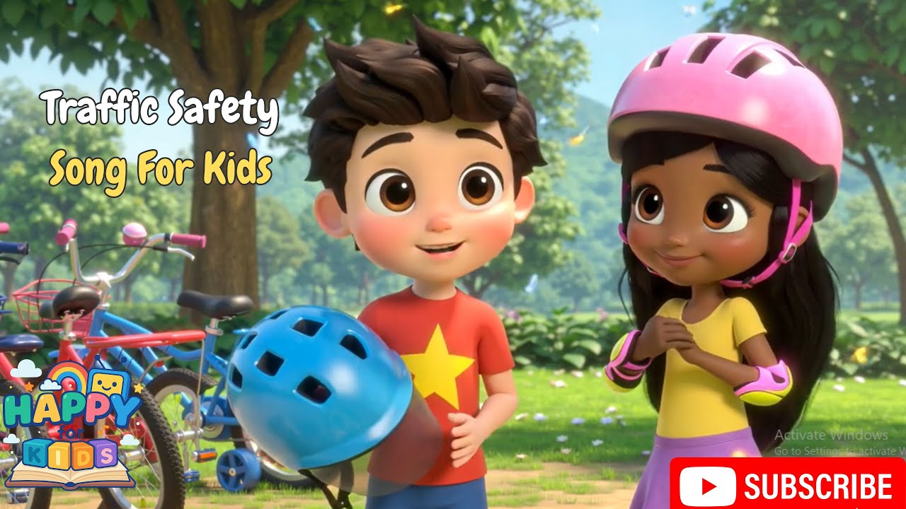 Traffic Safety Song For Kids  | Stop, Look, Listen | Police Patrol Rhyme