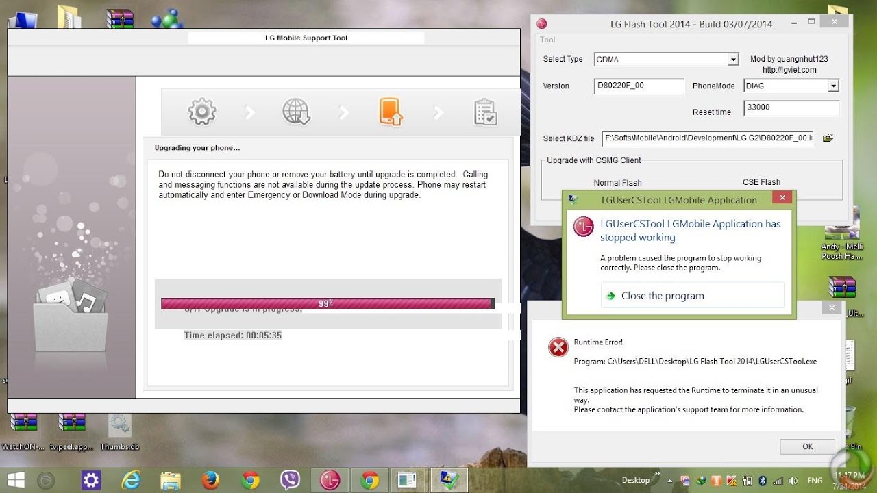 BURLANDO ERRO DO LG FLASH TOOL 2014 (RESOLVIDO)