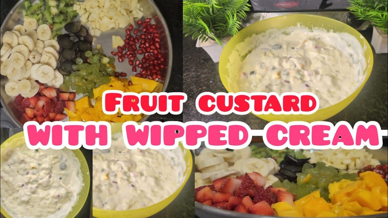 Fruit custard with wipped cream #viral #youtube #trending #fruits # indiancuisine #tasteofindia 