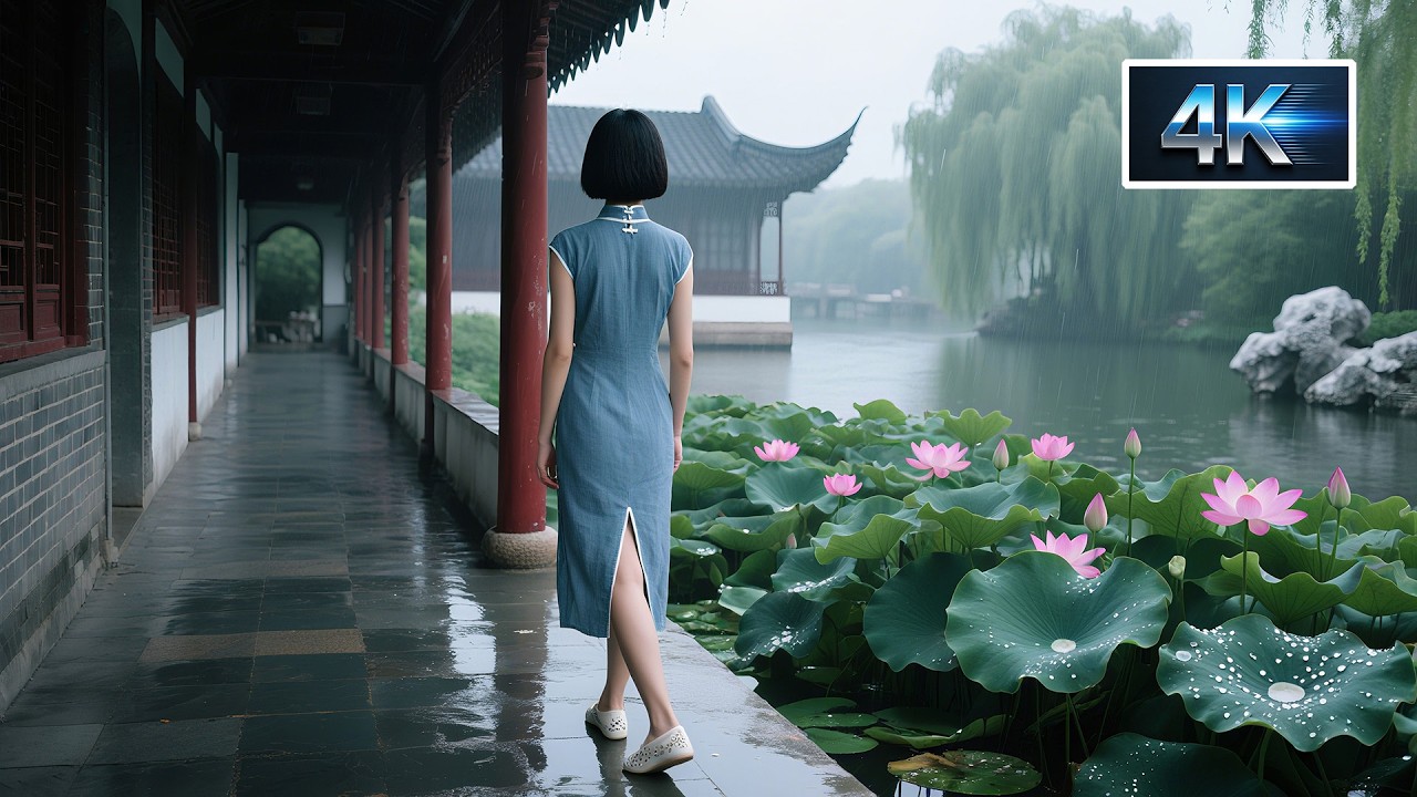 雨后步行古典建筑休闲园林 | Taking a stroll through a classical Chinese garden after the rain
