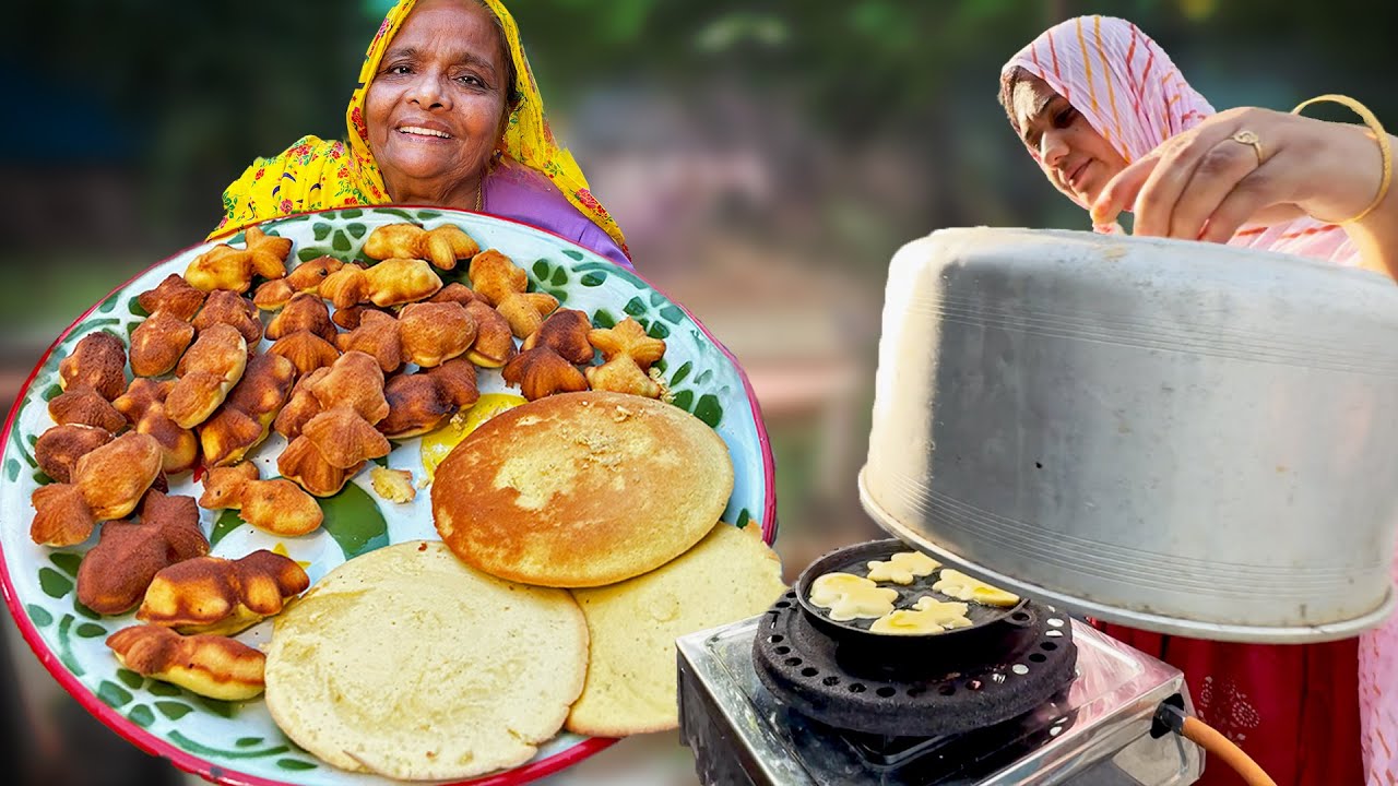 TRADITIONAL RICE CAKE | Baking Rice Pancake in Roasted Sand Recipe | Homemade Cake | Village Style