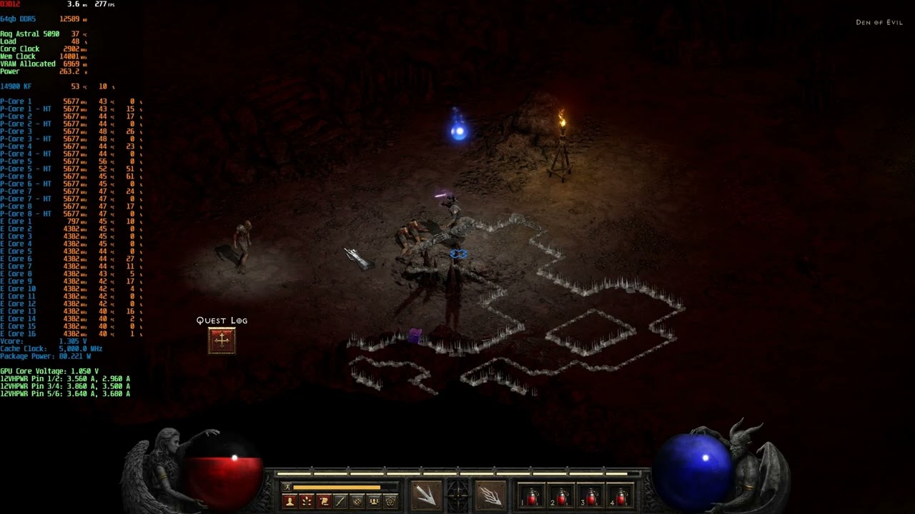 Diablo 2 Resurrected - Reign of the Warlock | 1440p | Max Settings | i9-14900 KF | RTX 5090 |