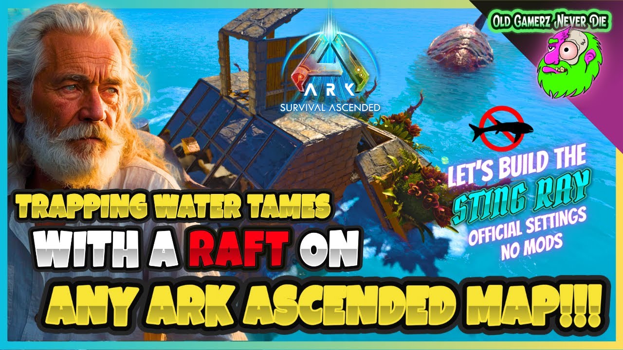 Ark Ascended Water Taming, Leeds Killing RAFT?  YEP! Official settings no mods!