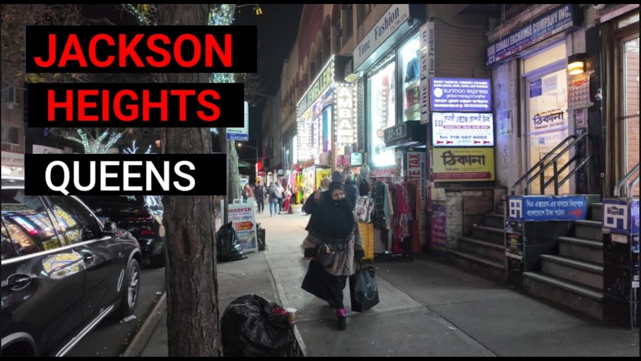 Exploring NYC - Walking Jackson Heights at Night | Queens, NYC