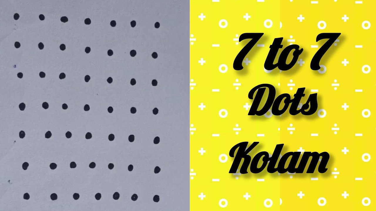 7to7 dots kolam | kolam | rangoli | pullikolam | mini kolam | Daily kolam | muggulu | rjsk rangoli