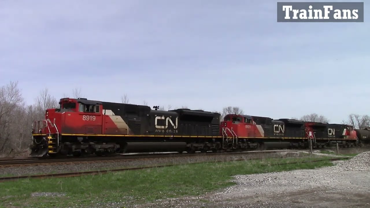 CN 8919, CN 8931 & CN 2238 Locomotive Manifest Train Carew Diamond Woodstock Ontario