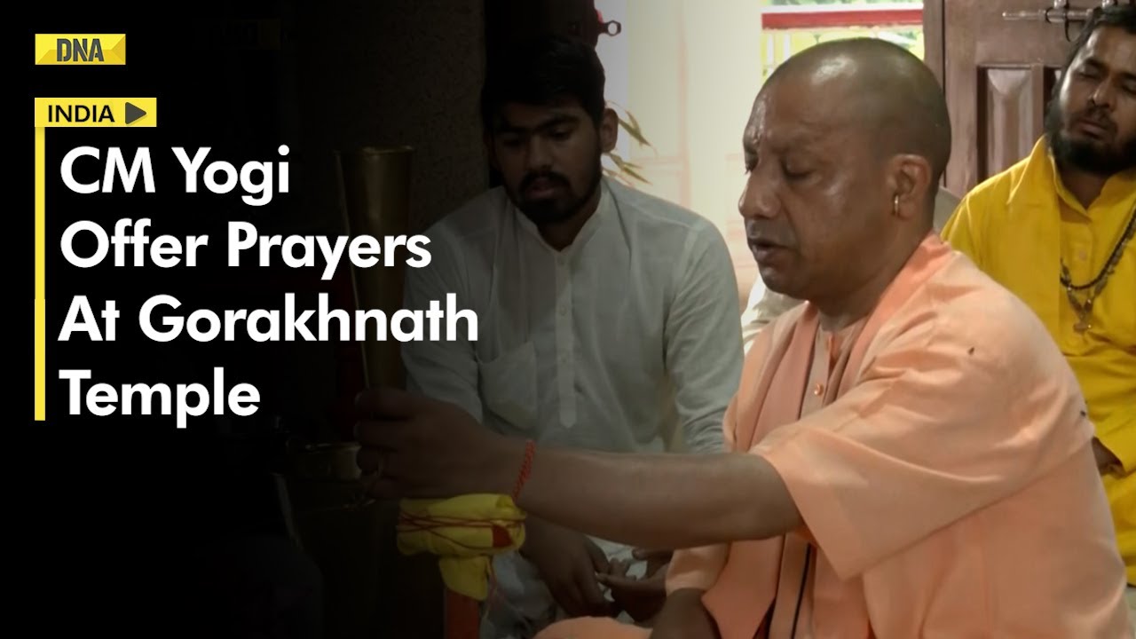 UP CM Yogi Adityanath Offers Prayers At Gorakhnath Temple In Gorakhpur On Second Monday Of Sawan