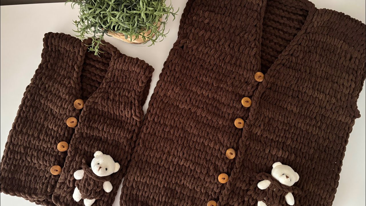 PUFFY FINE🌺İLMEKLİ İPLE 🌺12-13 yaş 🌺YELEK YAPIMI 