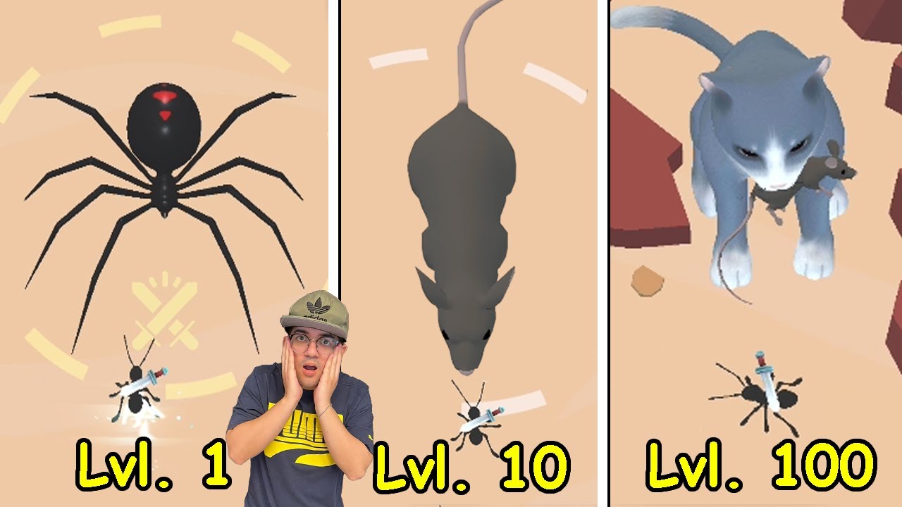 VIREI UMA FORMIGA POR UM DIA E ENFRENTEI VÁRIOS CHEFÕES!! - Ant Land (jogos de celular)