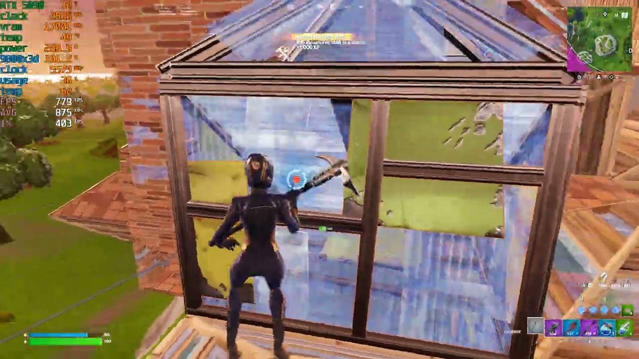 Fortnite Performance Mode | RTX 5090 | R7 9850X3D | 1440p Low Settings