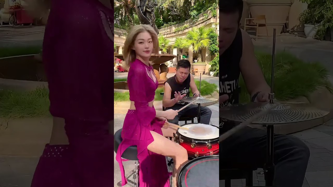 The conducting is more strenuous than the performance. #drums #talent #music #drumkit