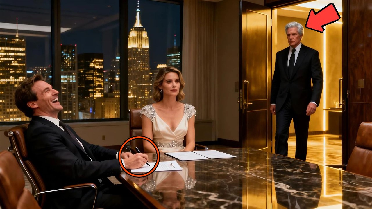 He Laughed While Signing The Divorce—Then Her Billionaire Father Entered To Strip His Wealth