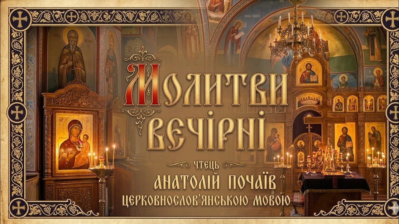 Молитви на сон грядущим (церковнослов'янська) - читає Чтець Анатолій Почаїв.