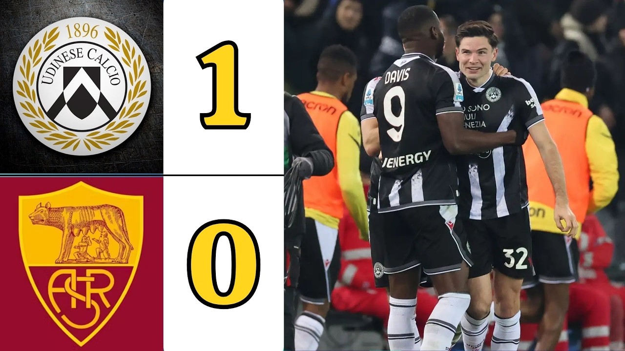 INCREDIBILE A UDINE! ROMA KO 1-0, ESPLODE IL FRIULI 🔥🟡⚫️