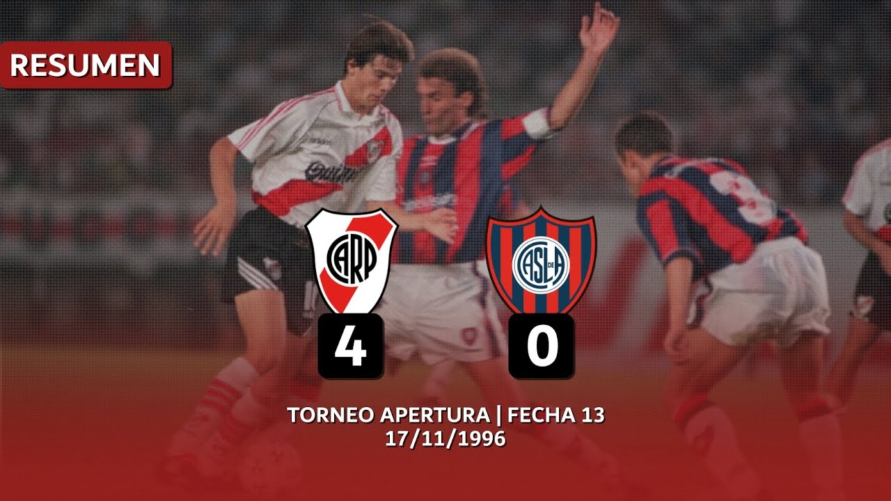 RIVER PLATE 4 - 0 SAN LORENZO | APERTURA 1996 - RESUMEN