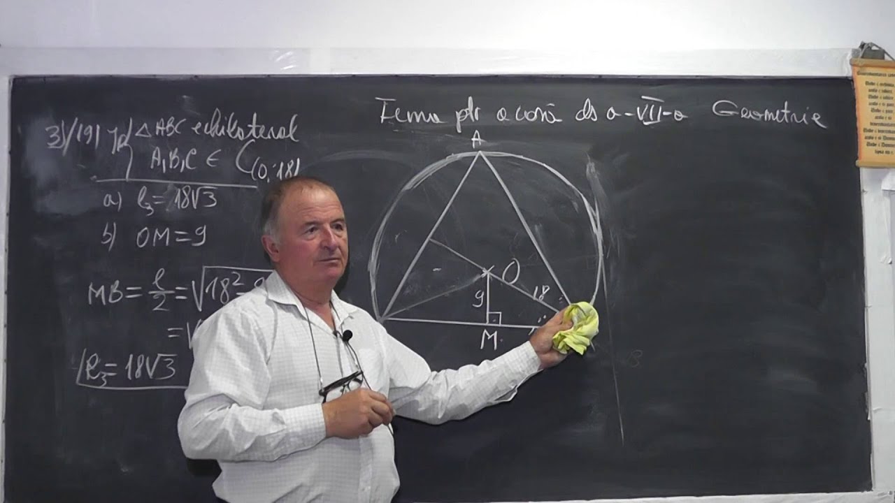 1038 Cercul inscris circumscris triunghi Lungimea medianei Th. Pitagora Aria Perimetrul Clasa 7