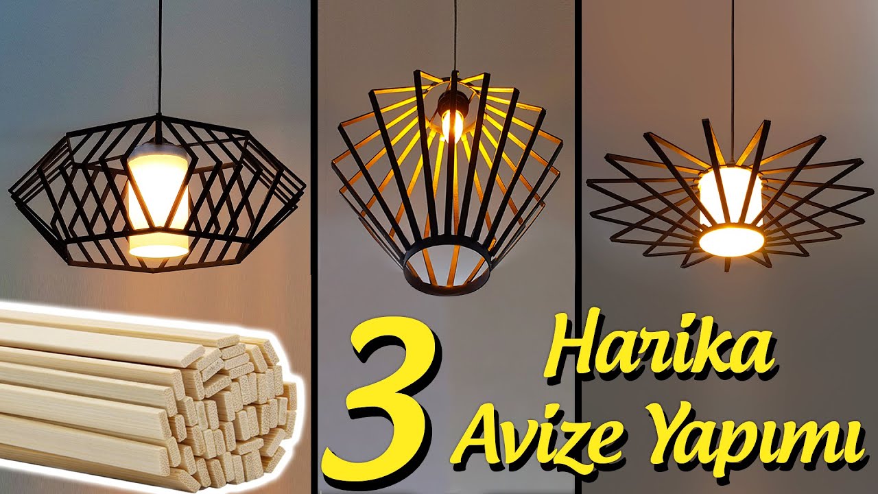 Çöp Şişten 3 Farklı Avize yapımı - Abajur Yapımı - Aydınlatma Fikirleri